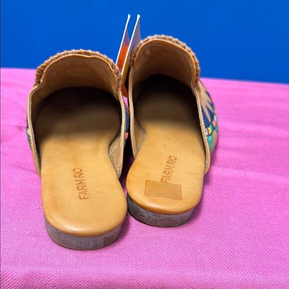 FARM Rio Tan and Blue Moccasins with Leather and Cushioned Sole - Picture 4 of 9